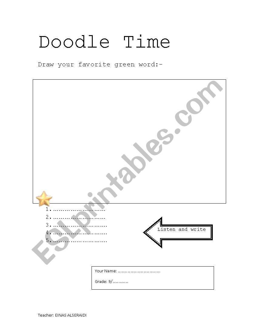 doodle worksheet