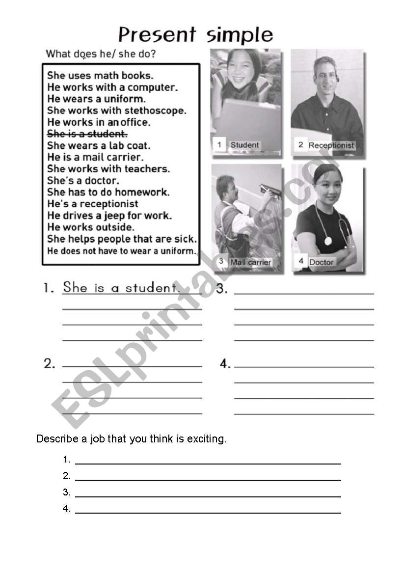 present simple exercise worksheet