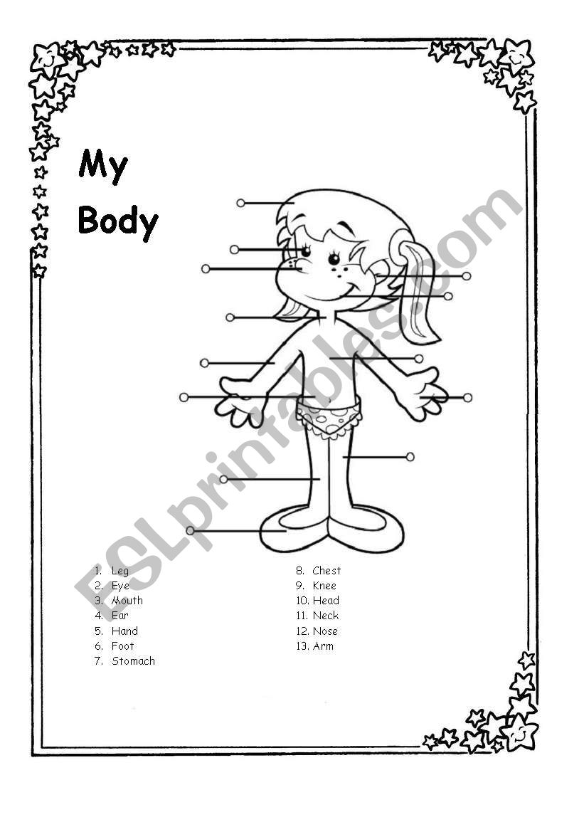 My Body worksheet