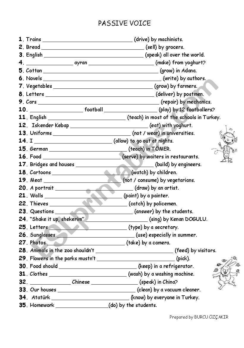 PASSIVE VOICE worksheet