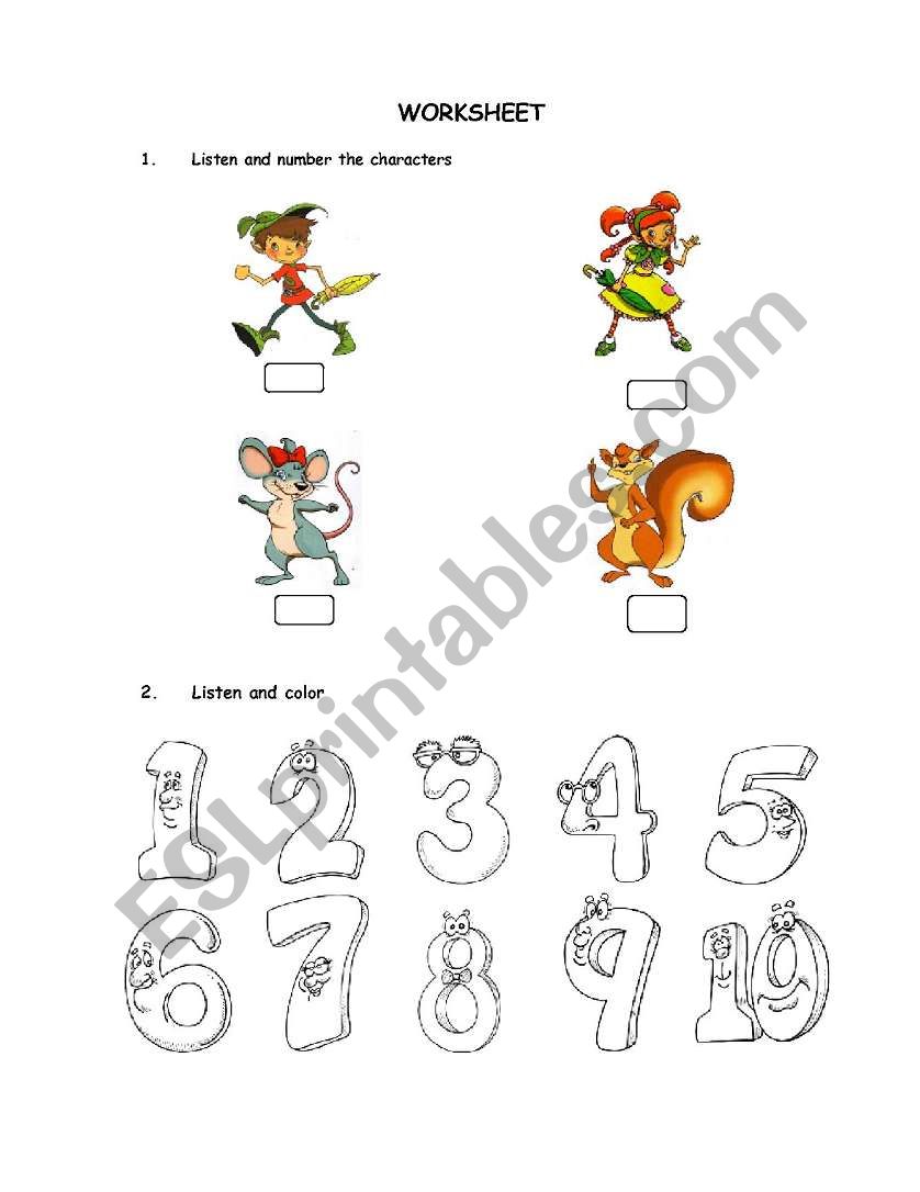 TEST: Treetops 1 unit 1  worksheet