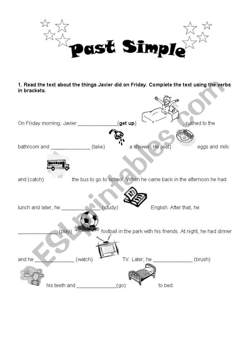 past simple worksheet