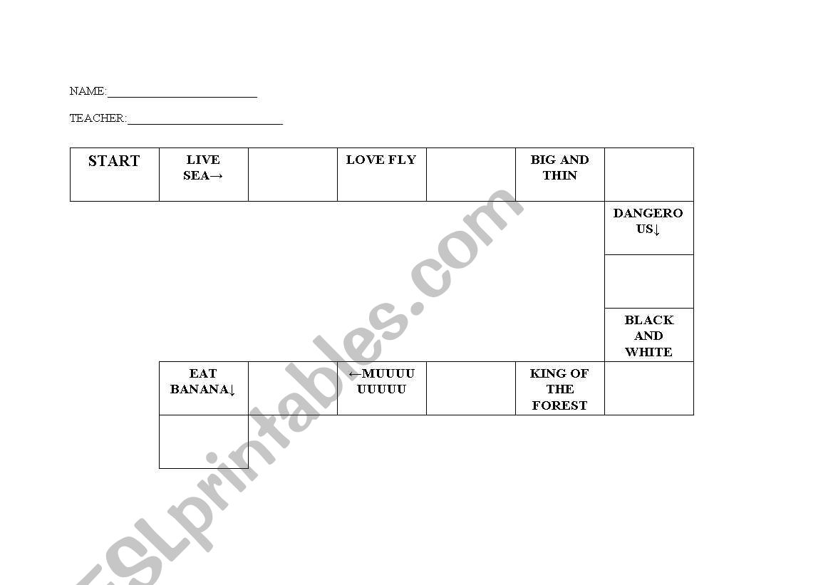 PUZZLE ANIMALS worksheet