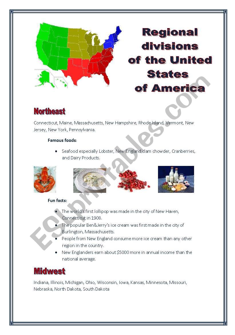 THE FOUR REGIONAL DIVISIONS OF THE USA. VERY INTERESTING FACTS ABOUT EACH REGION. YOLANDA