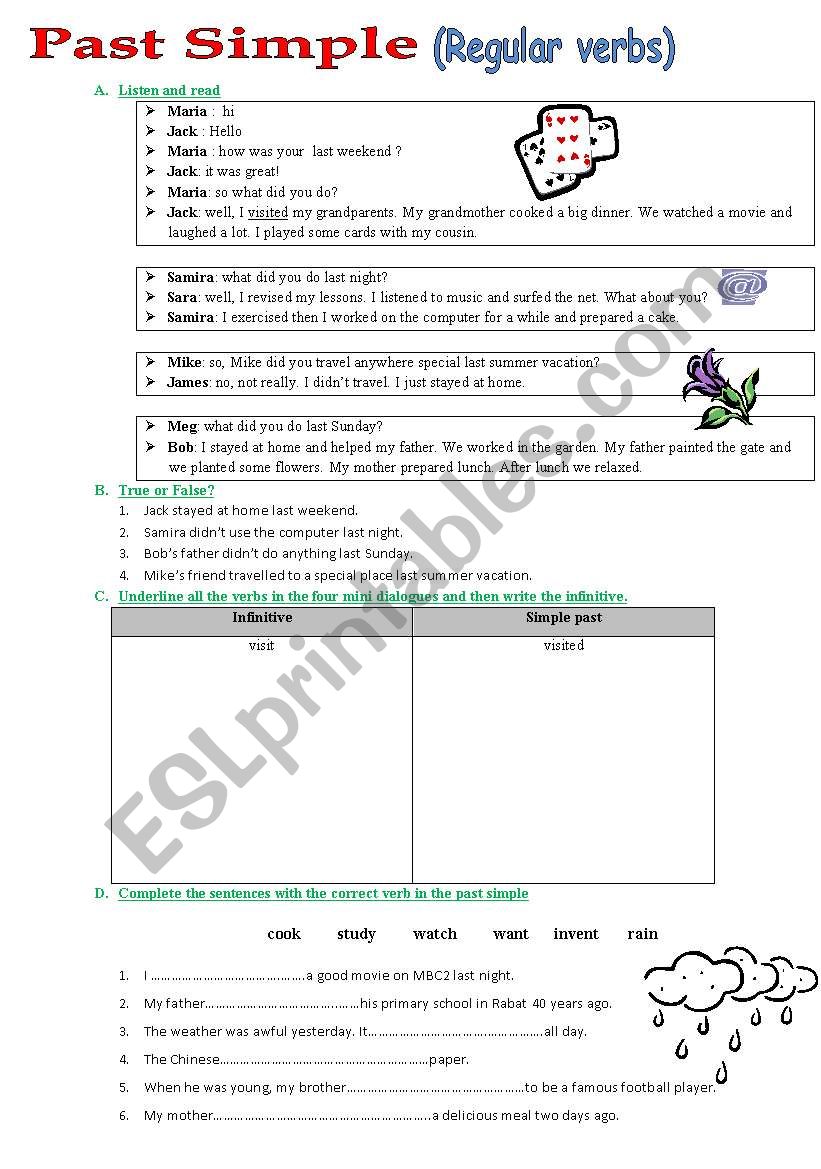 Past Simple ( Regular Verbs) 1