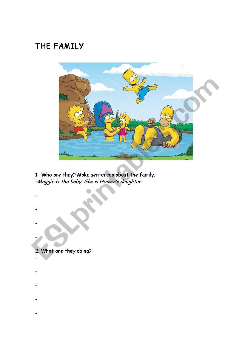 The family simpson worksheet