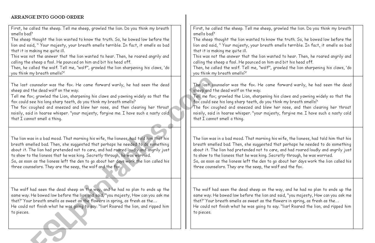 storytelling worksheet