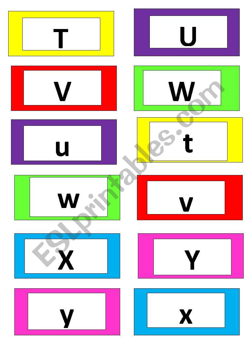 alphabets and singular/plural(T-Z)