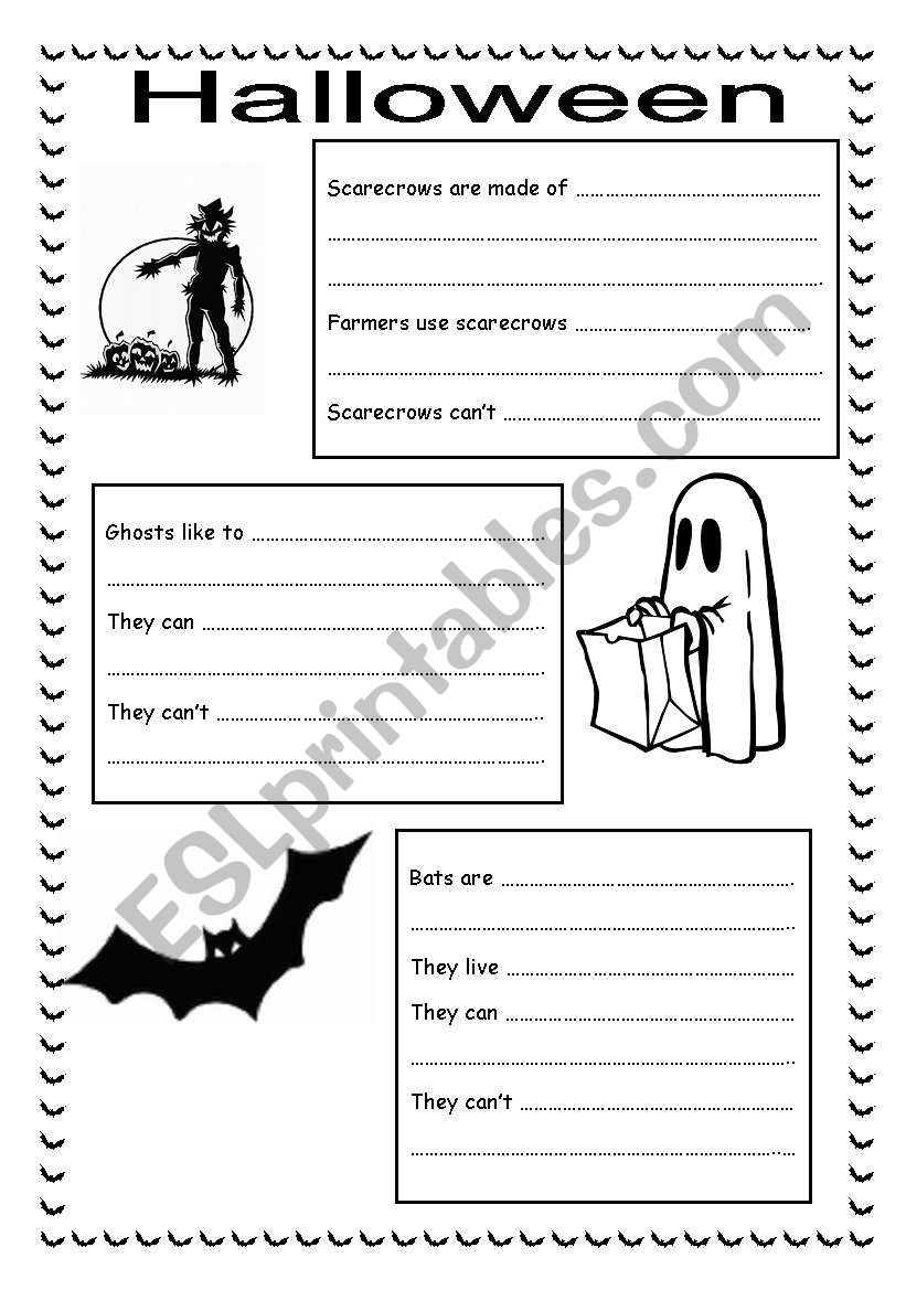 Halloween worksheet