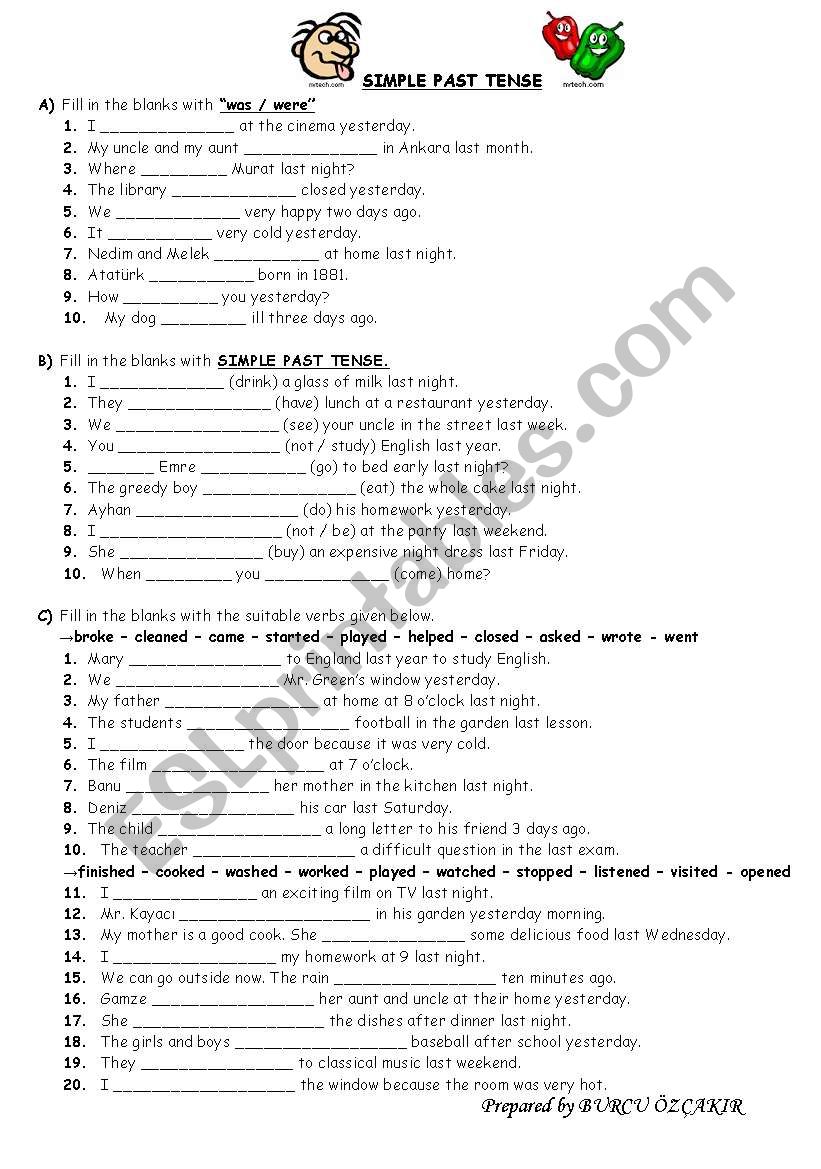 PAST SIMPLE worksheet