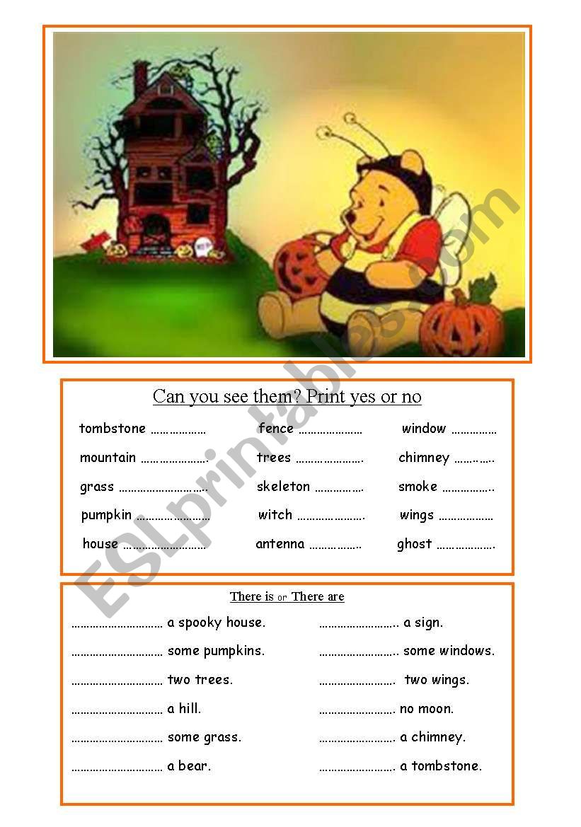 Halloween 2 pages worksheet