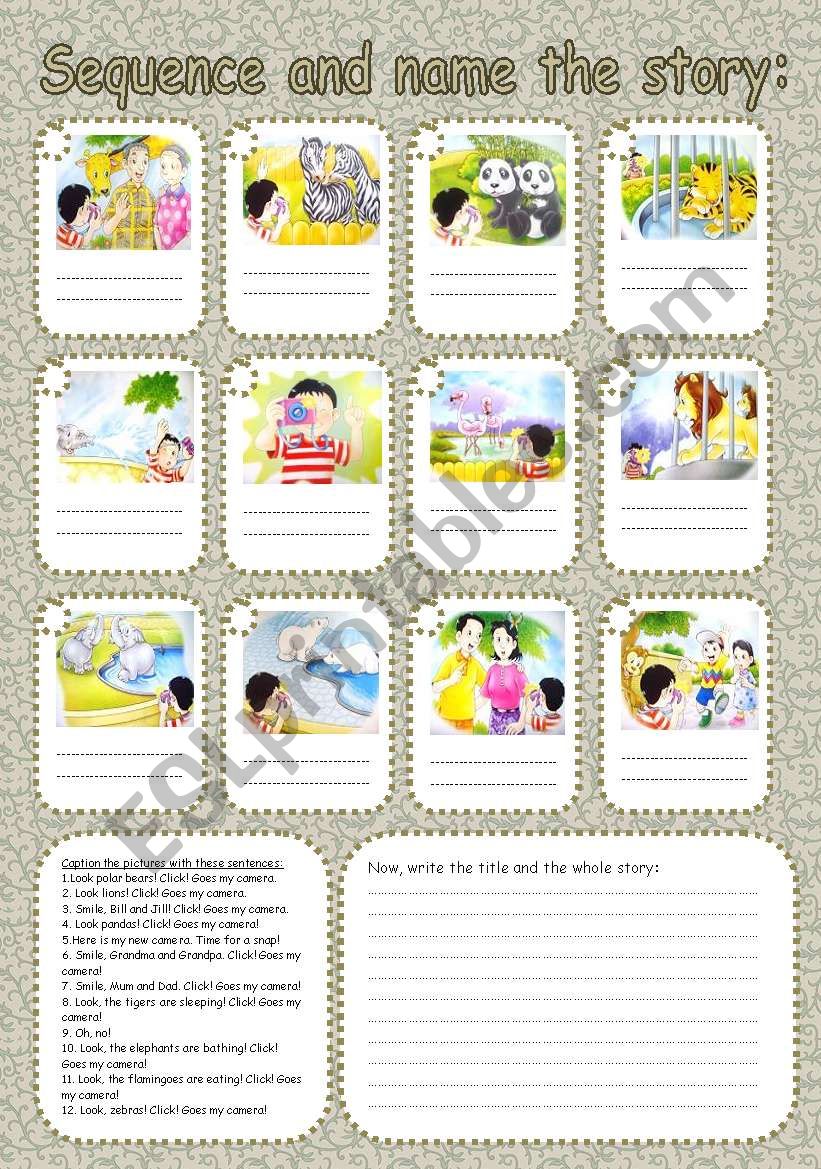 Sequence the story worksheet