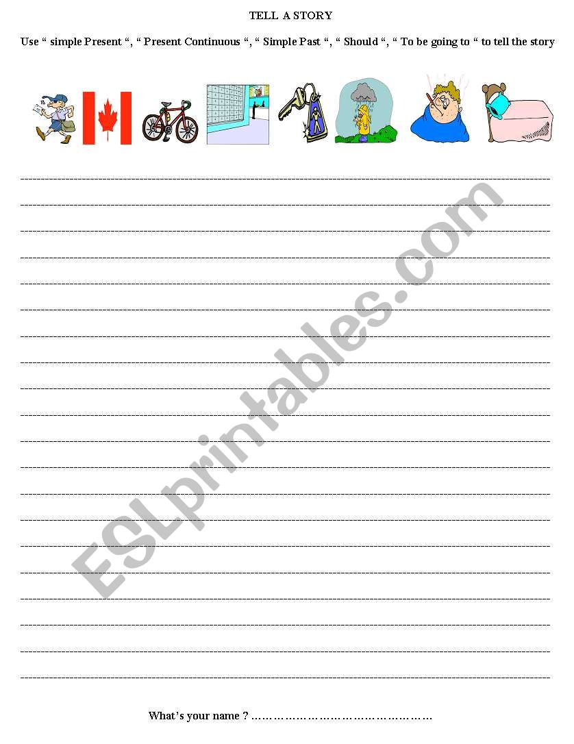 Practice writing - tenses worksheet