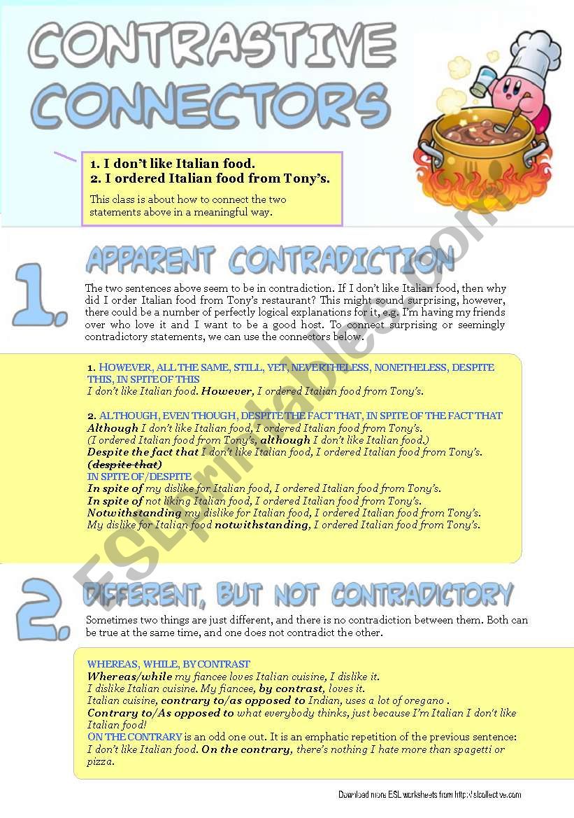 Contrastive Connectors (Grammar Guide)