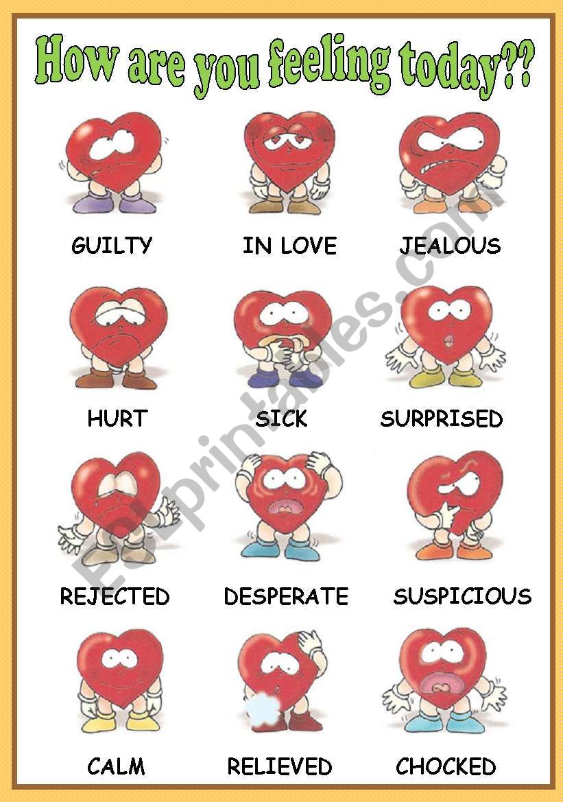 Feelings - part 1 **editable**