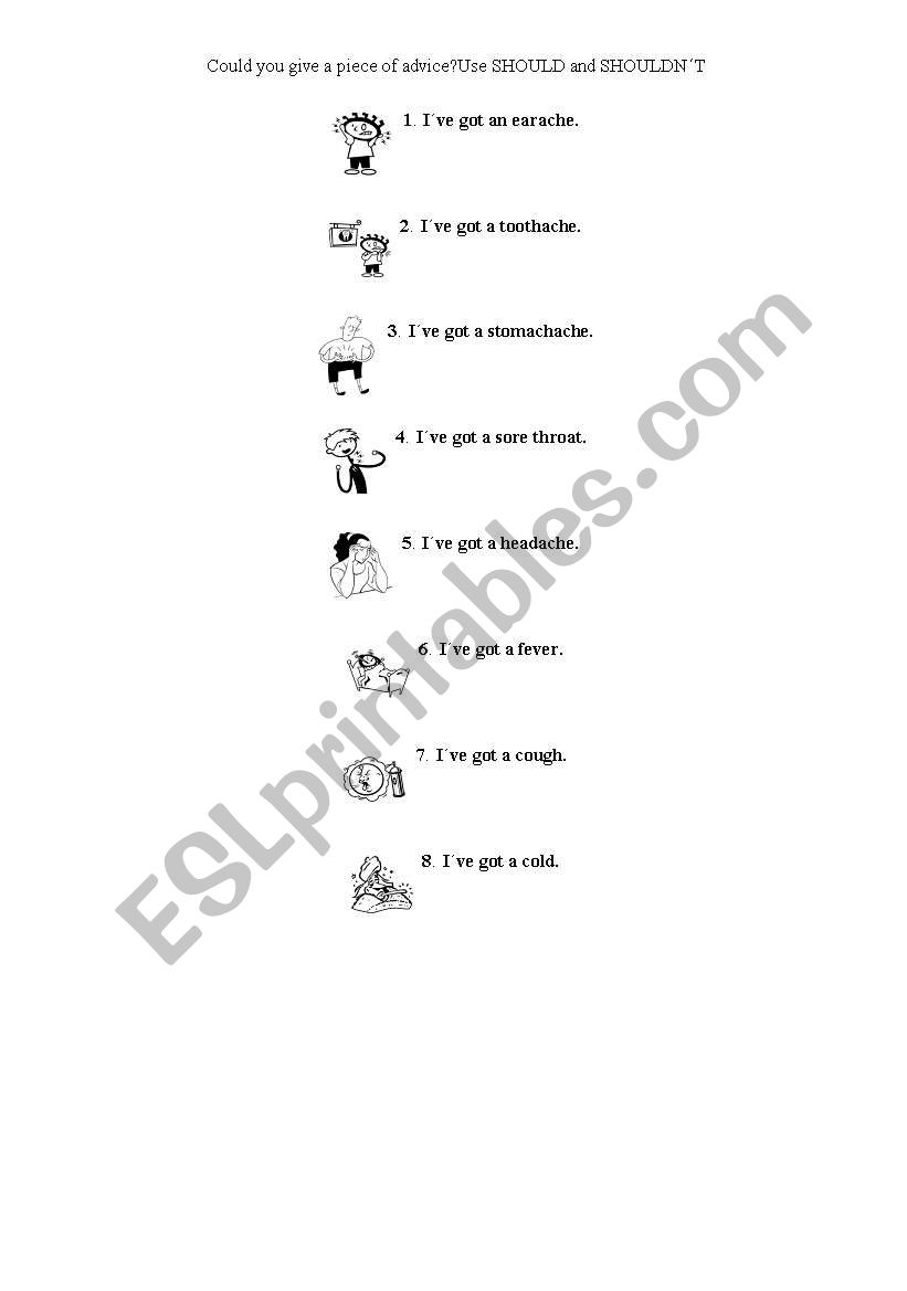 Give advice to these people worksheet