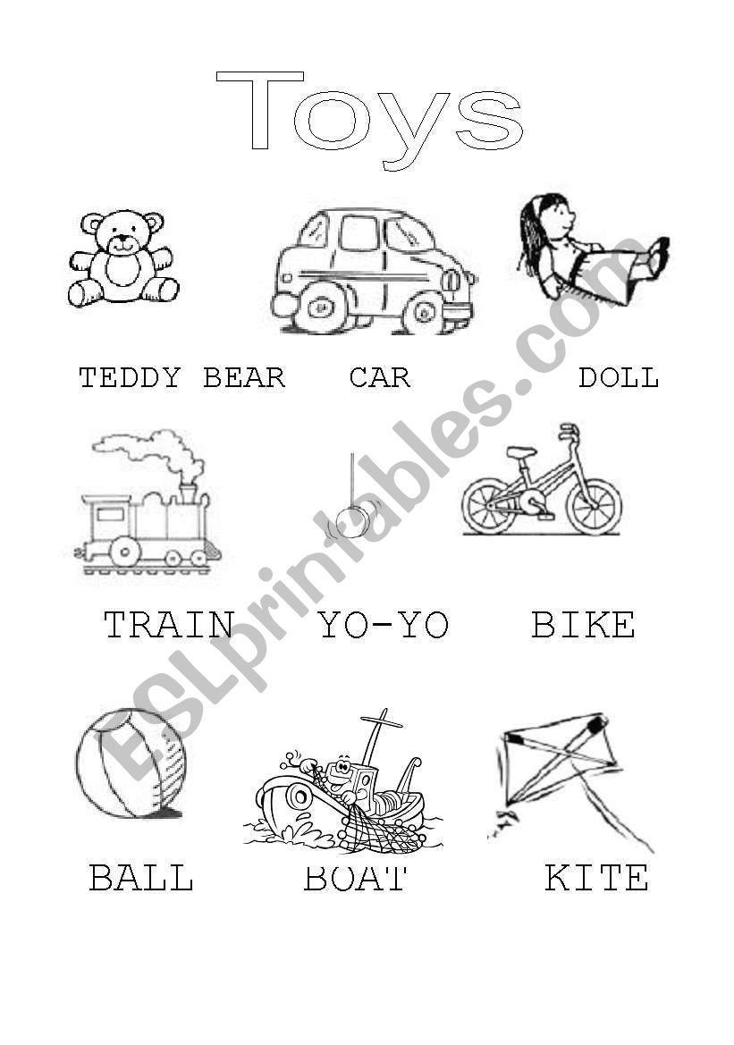 Toys worksheet