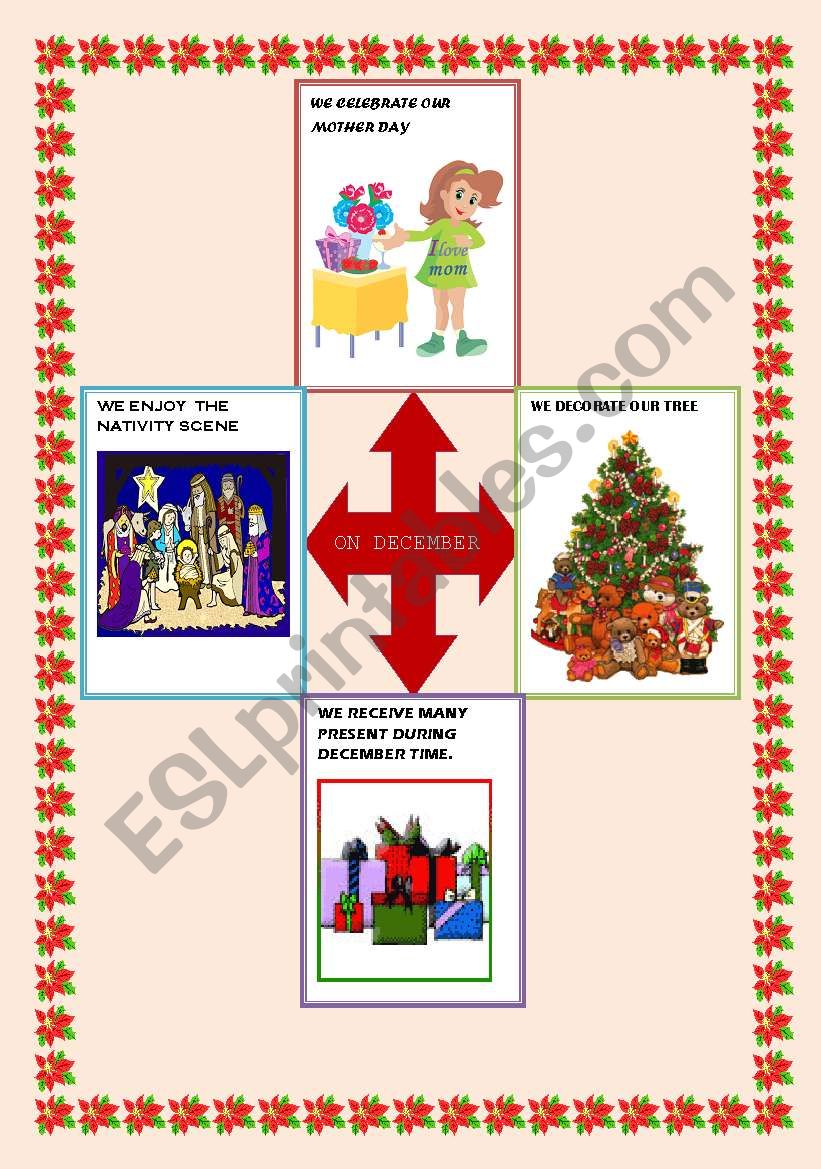 Christmas celebration worksheet