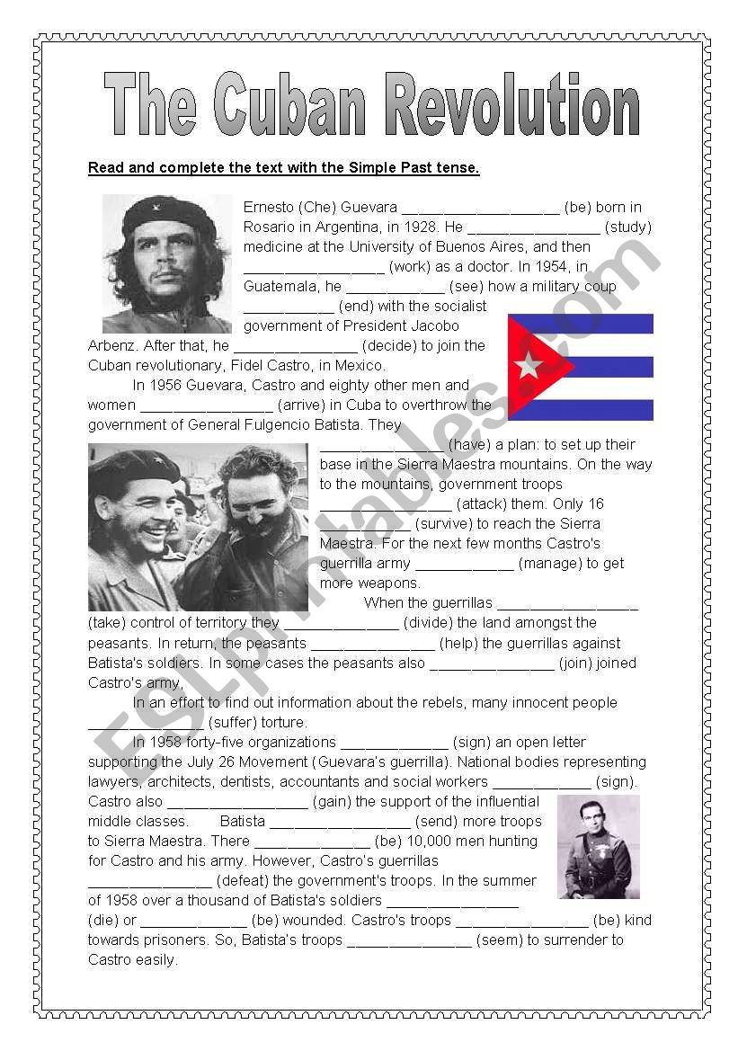 Che Guevara worksheet