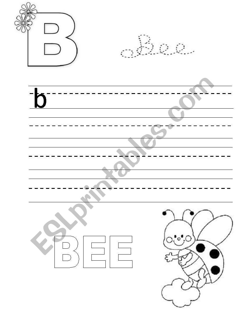alphabet- letter b worksheet
