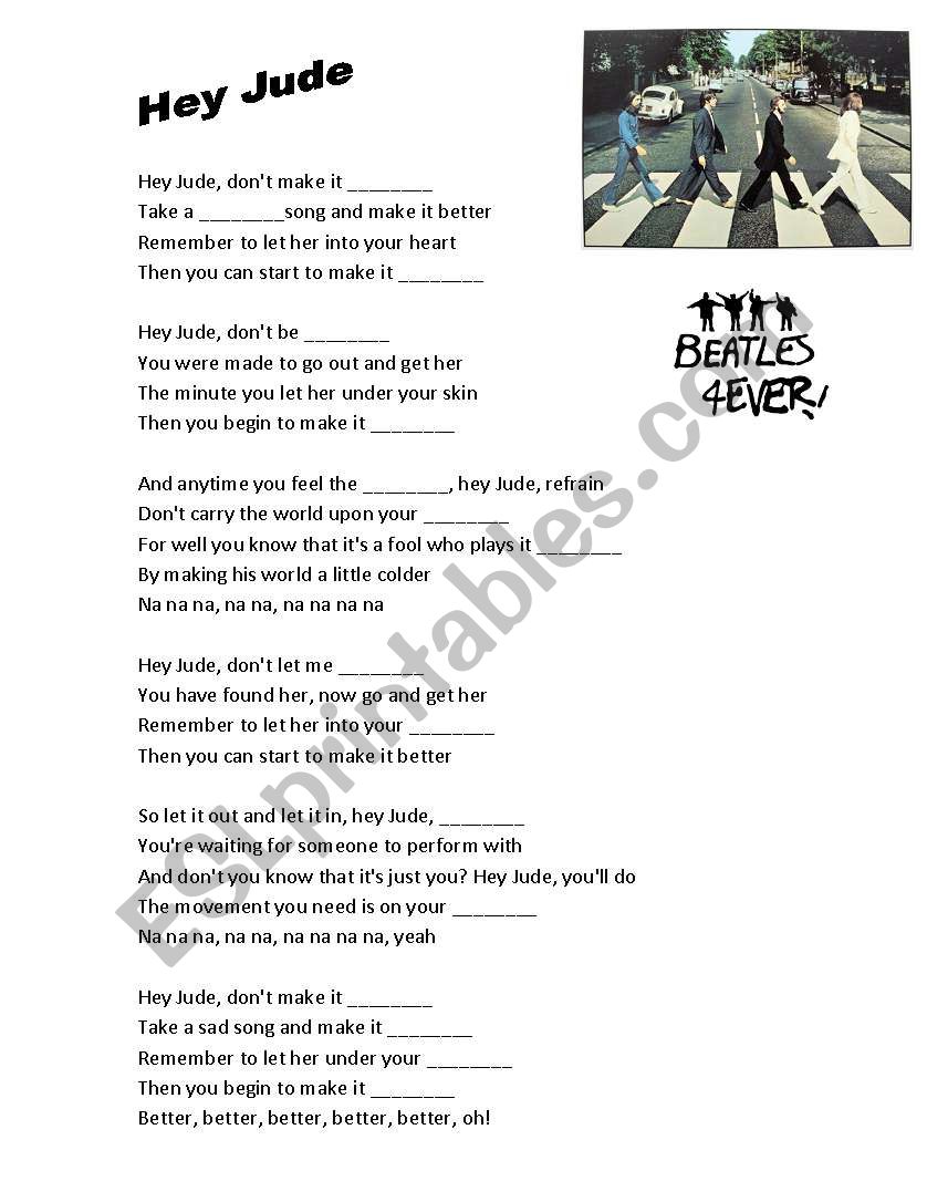 Beatles - Hey Jude - Feelings & emotions + powerpoint