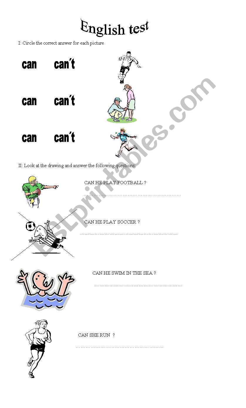 can and cant worksheet