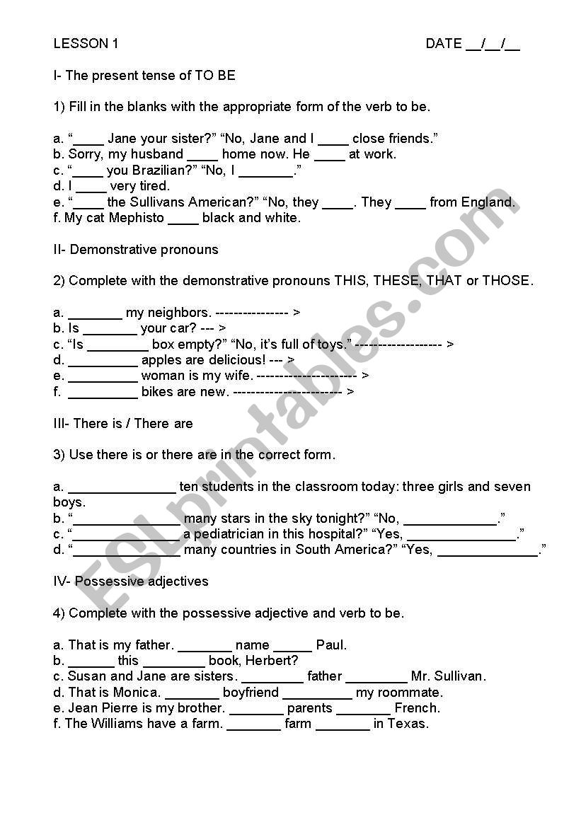 Grammar exercises worksheet