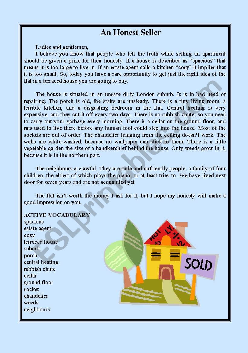 An Honest Seller  - A Funny Text