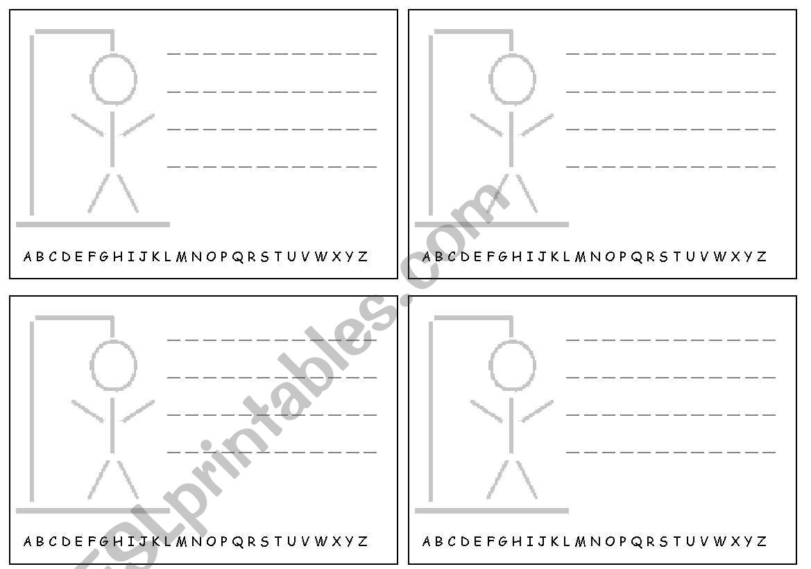 hangman notes for student pair work