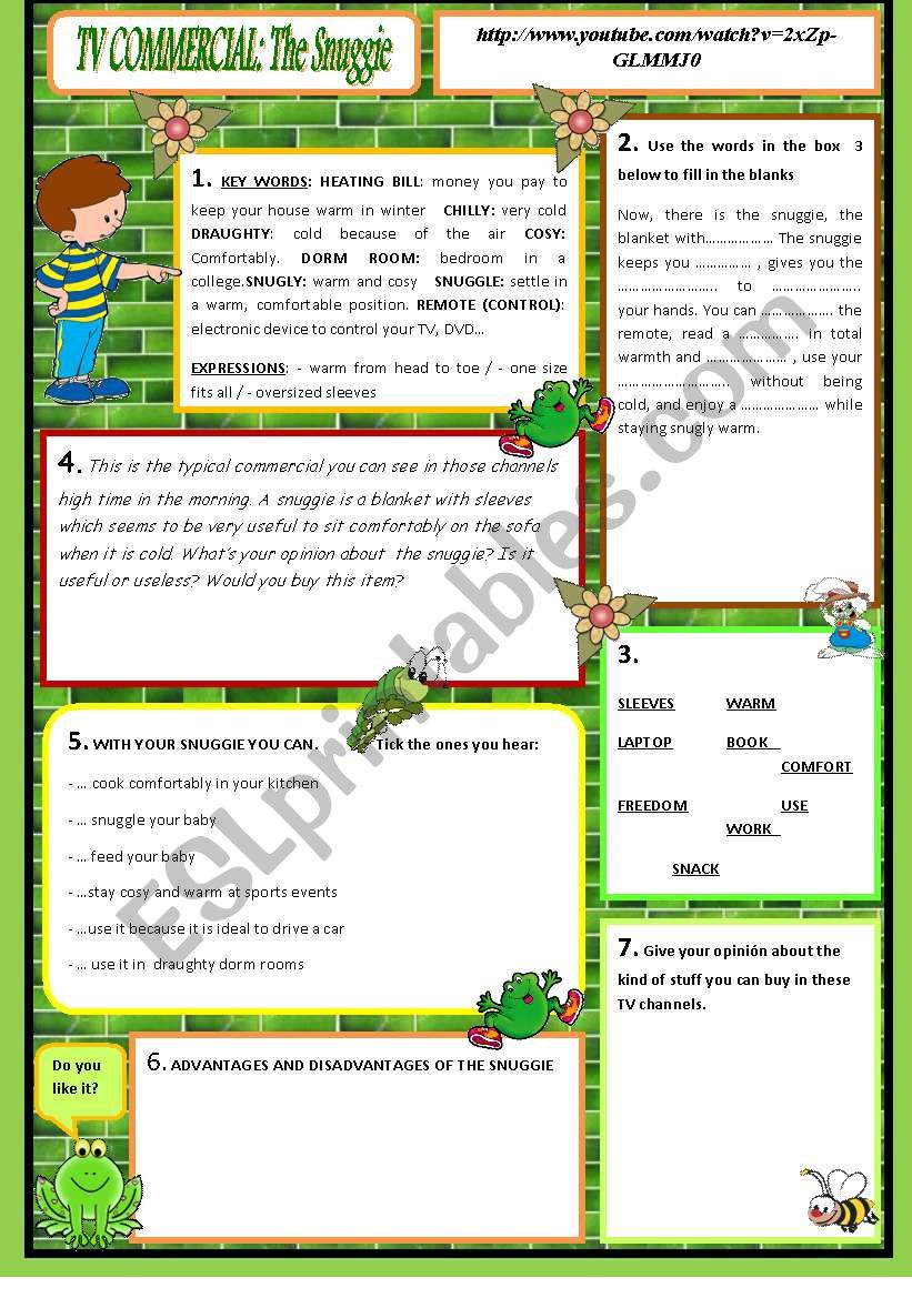  A FUNNY TV COMMERCIAL worksheet