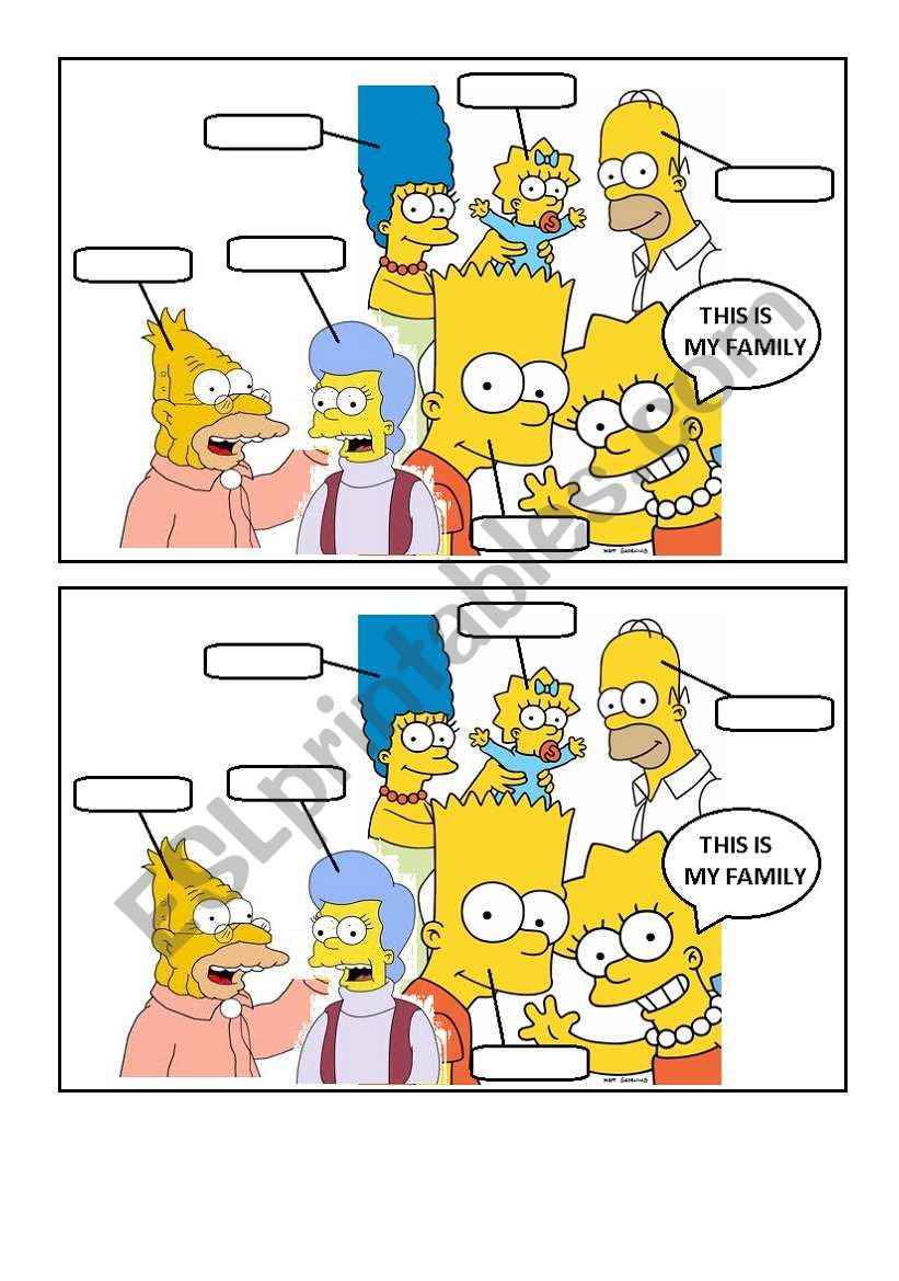 FAMILY MEMBERS with The Simpsons 2