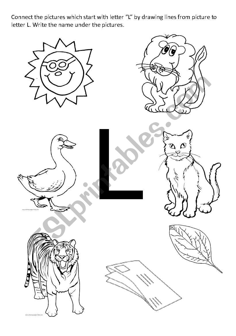 phonics activities for letter L