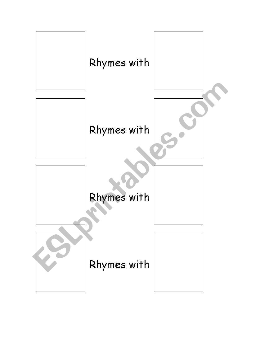 Rhyming sort worksheet