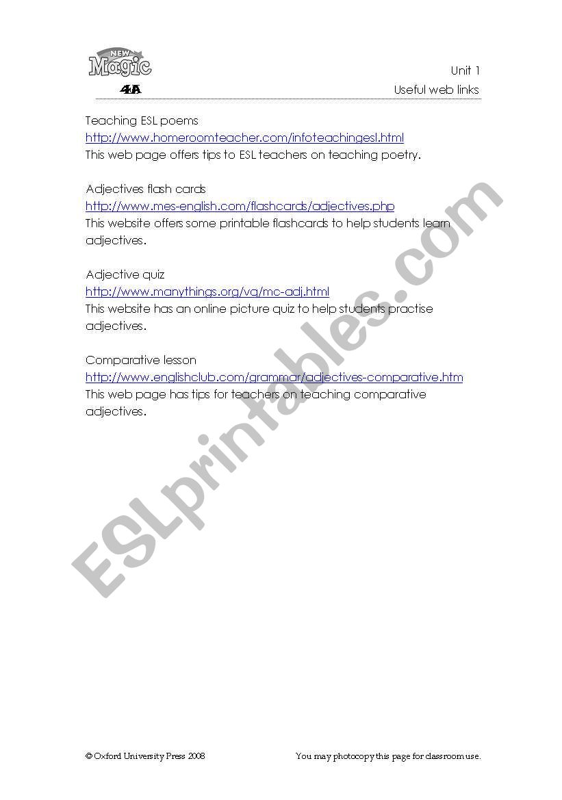 Superlative worksheet