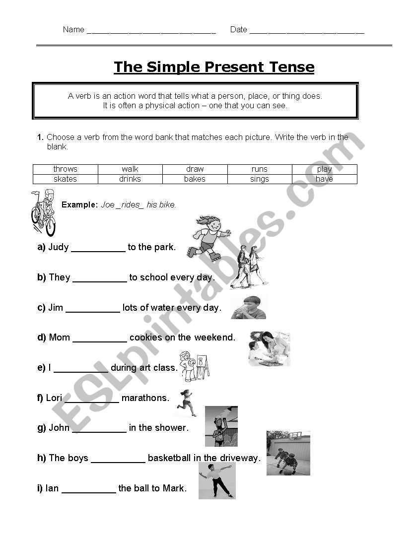 simple present worksheet