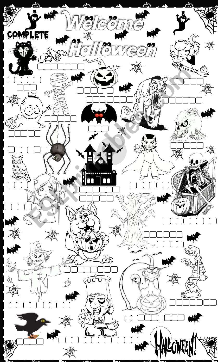 halloween worksheet