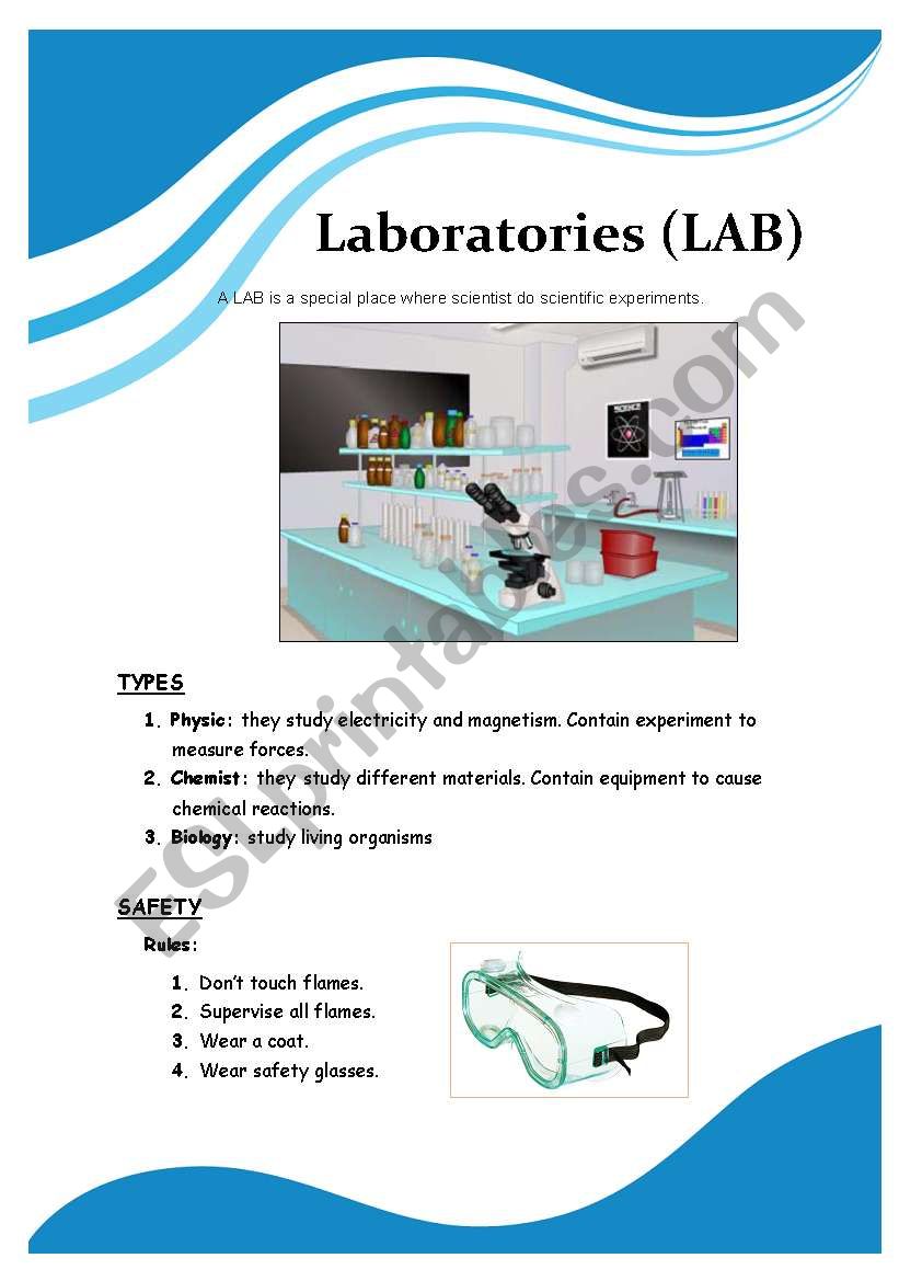 Laboratories worksheet