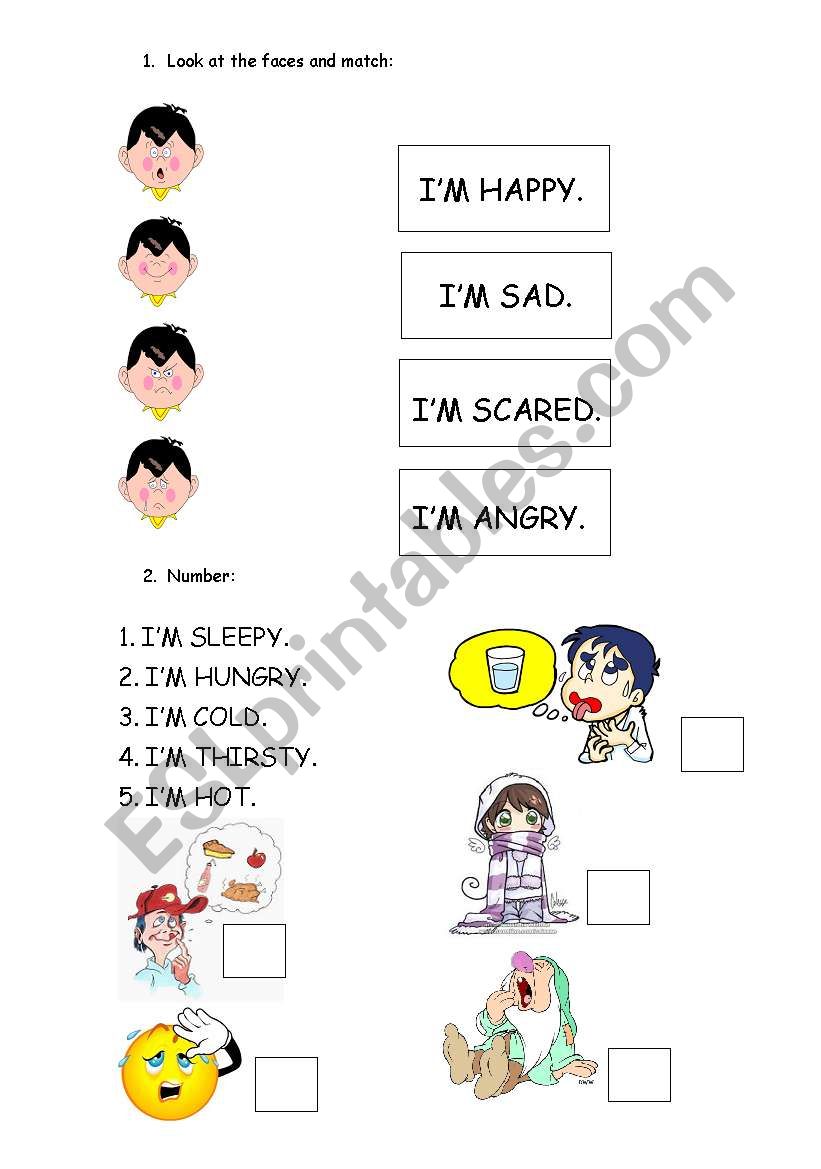 How are you feeling today? worksheet