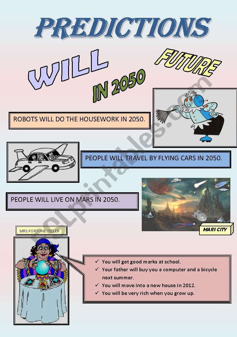 WILL PREDICTIONS POSTER worksheet