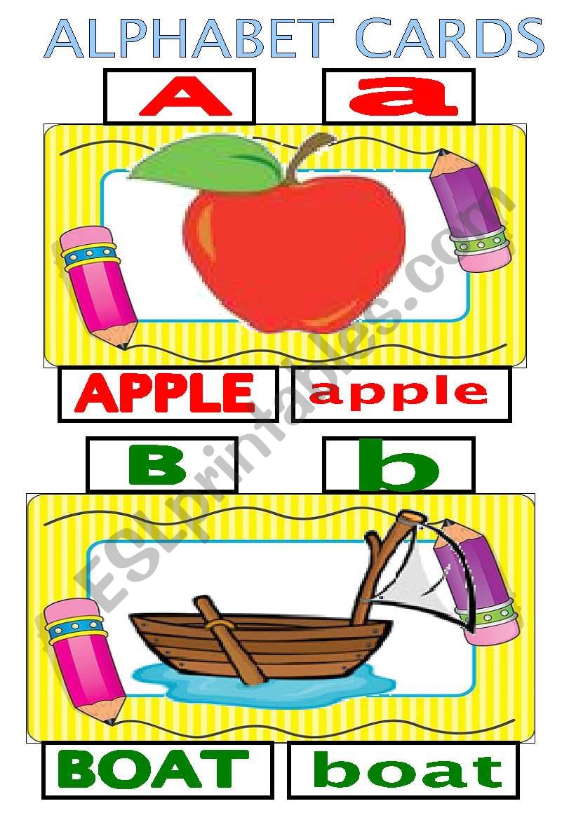 Alphabet cards 1 worksheet
