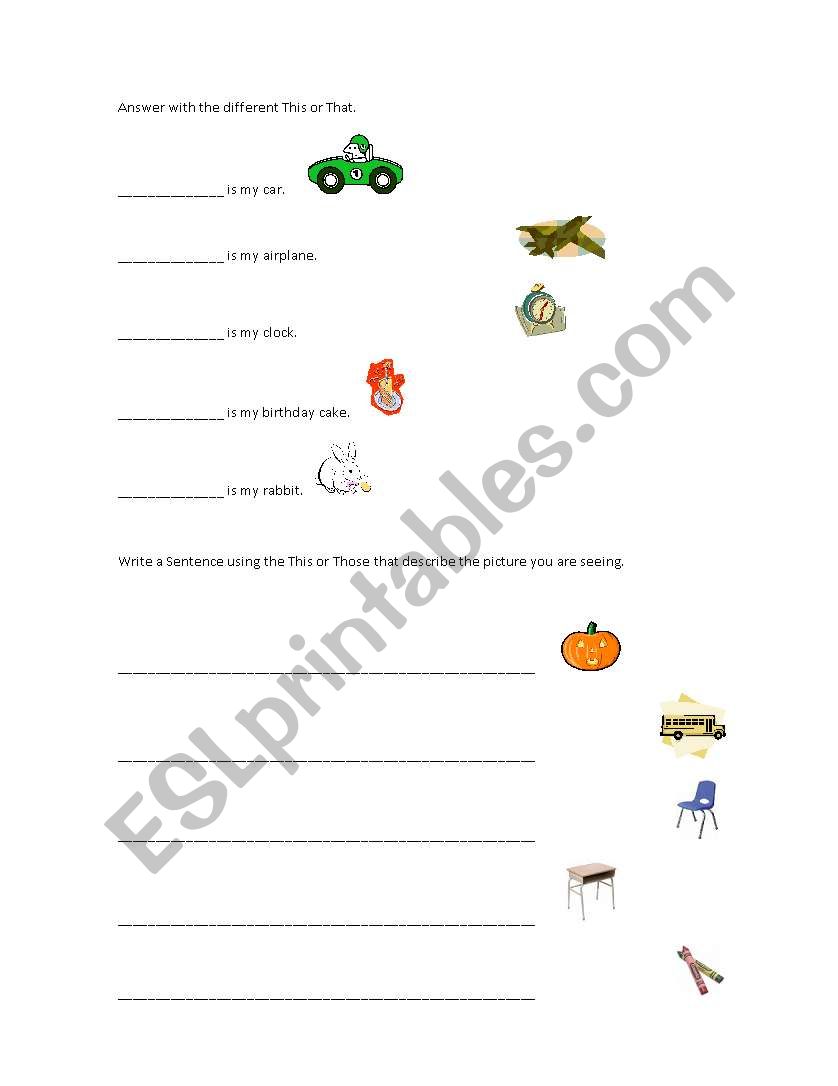 This or That worksheet