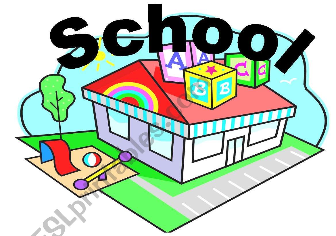 Colours and school worksheet