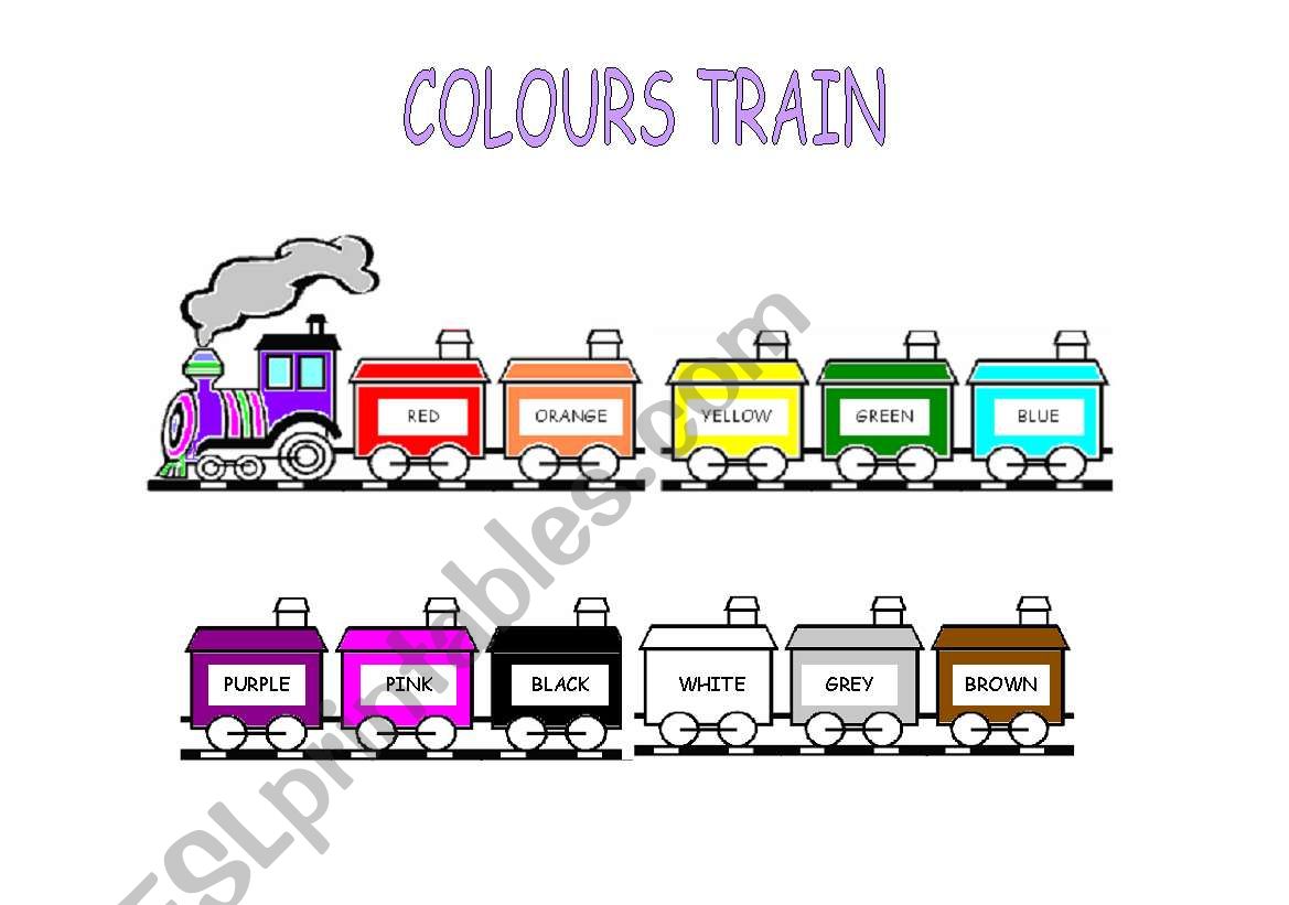 COLOURS - TRAIN worksheet