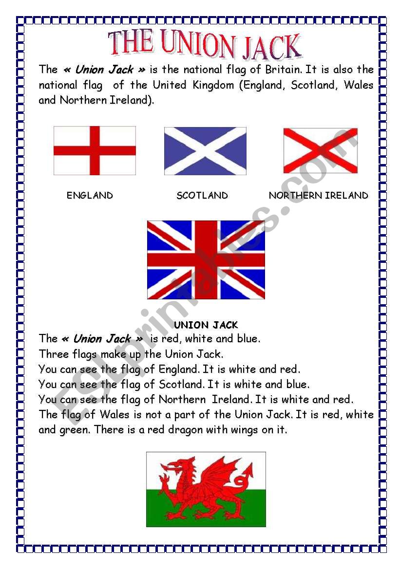 THE UNION JACK worksheet