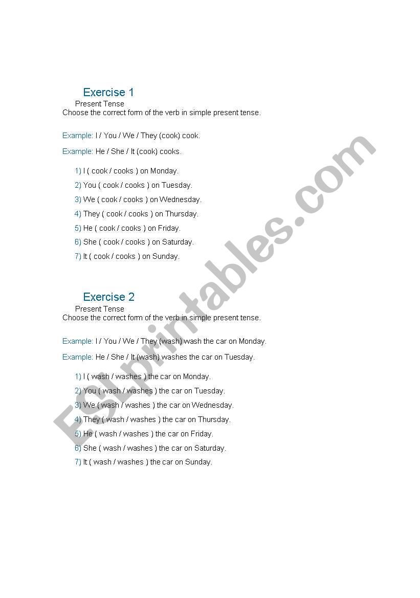 Present Simple - Do/Does worksheet