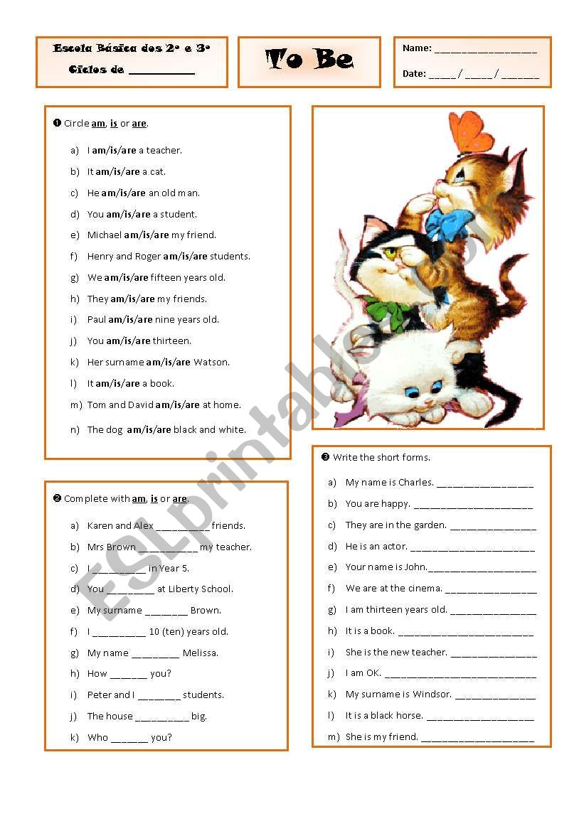 To be worksheet