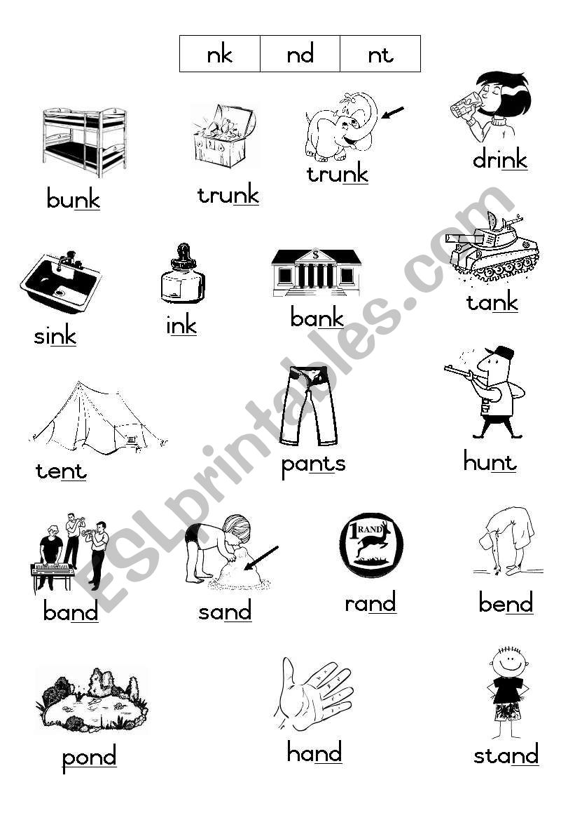 Phonics end-blends 2 worksheet