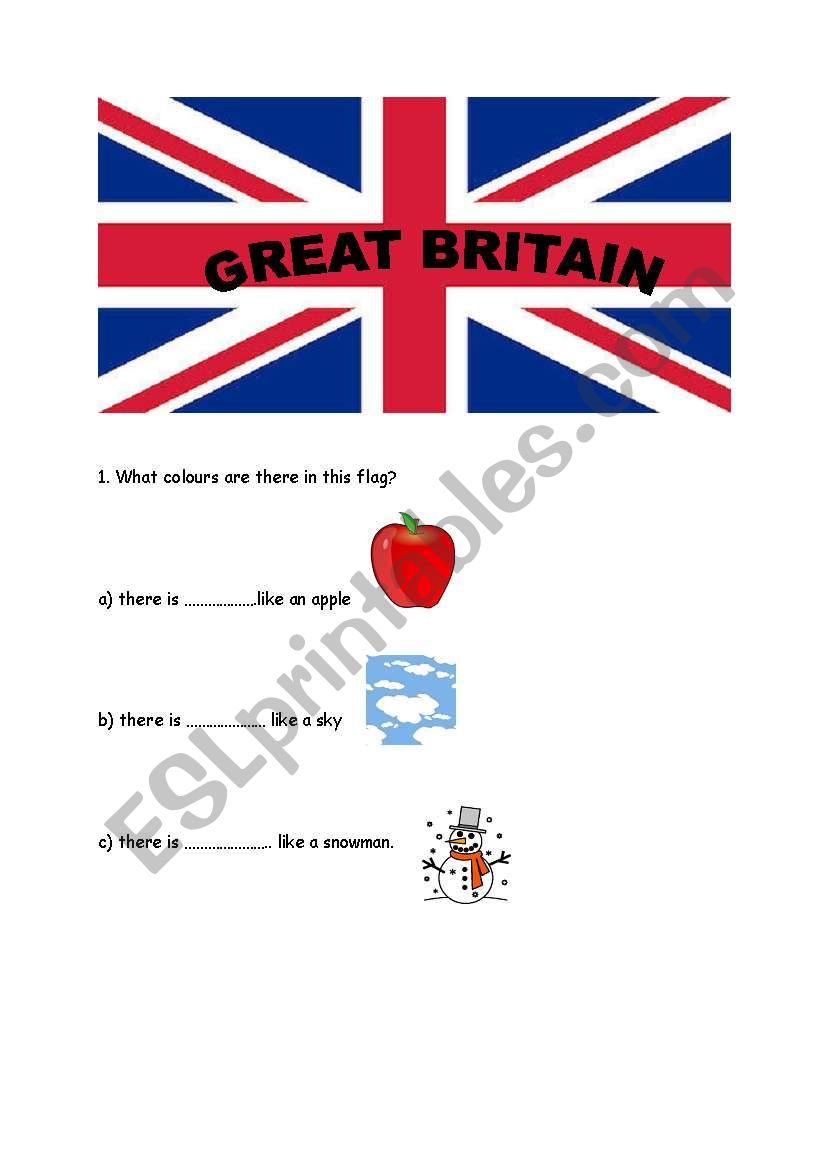 Great Britain - basic information worksheet