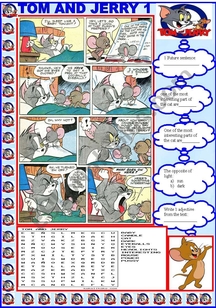 TOM AND JERRY 1 worksheet