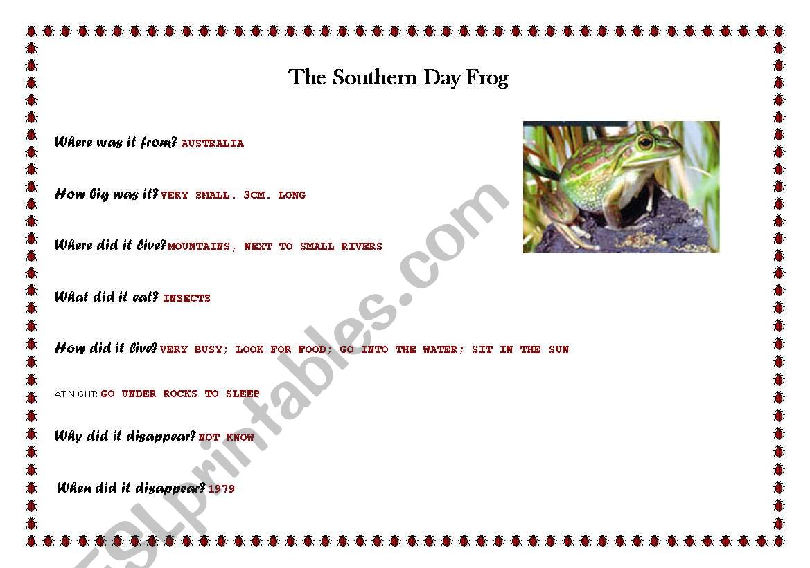 Extinct animals worksheet